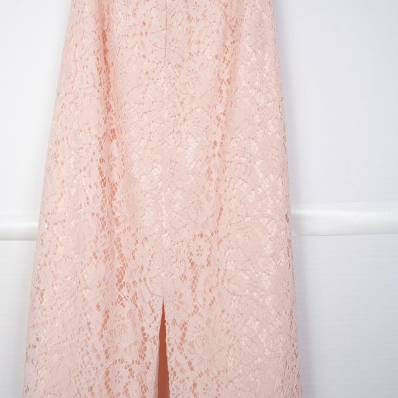 Donna Morgan Collection x BHLDN Reese Strapless Notch Neck floral Lace Gown sz 0 - Picture 11 of 16